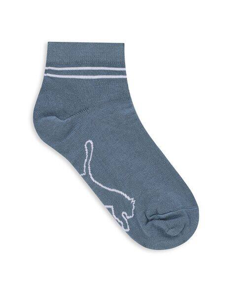 Cat Outline Quarter Ankle-Length Socks