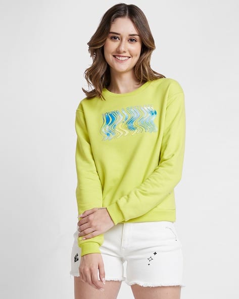 SPYKAR Women Printed Crew-Neck Sweatshirt