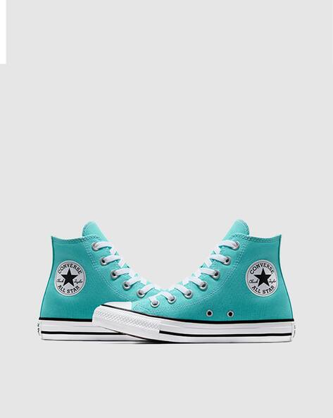 teal converse high tops