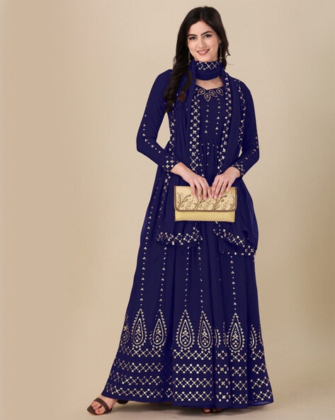 Embroidered Dupatta with Salwar Price in India