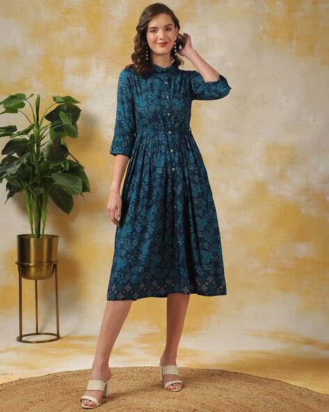 Calf length shirt dress on sale