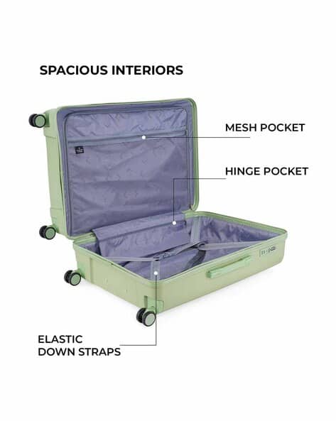 Buy Nasher Miles The Line Hardside Luggage wit Online | Ajio.com