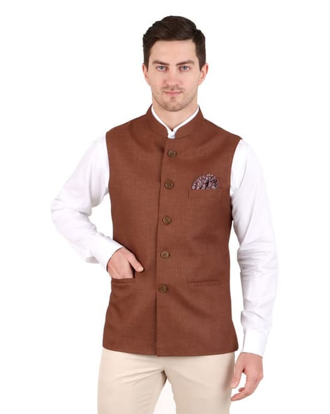 Buy Brown 3 Piece Ethnic Suit for Men by GracyShade Online Ajio