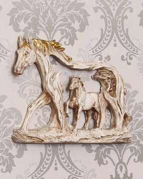 ecraftindia Decorative Walking Horses Polyresin Wall Hanging Showpiece-picture-44