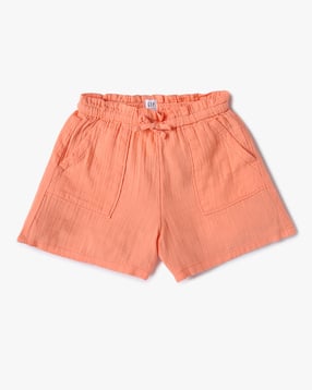gap kids Girls Striped Paperbag Waist Shorts-picture-38