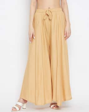 clora creation Women Palazzos with Elasticated Drawstring Waist-picture-22