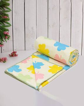 Floral Print Reversible Double Dohar with Falalin