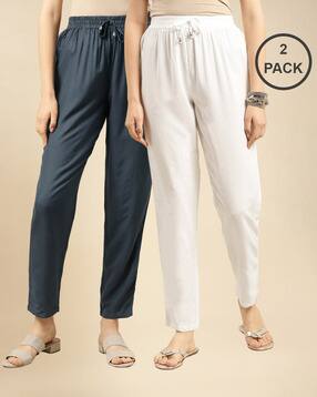 rangita Women Solid Ankle Length Straight Pant (Pack of 2)-picture-25