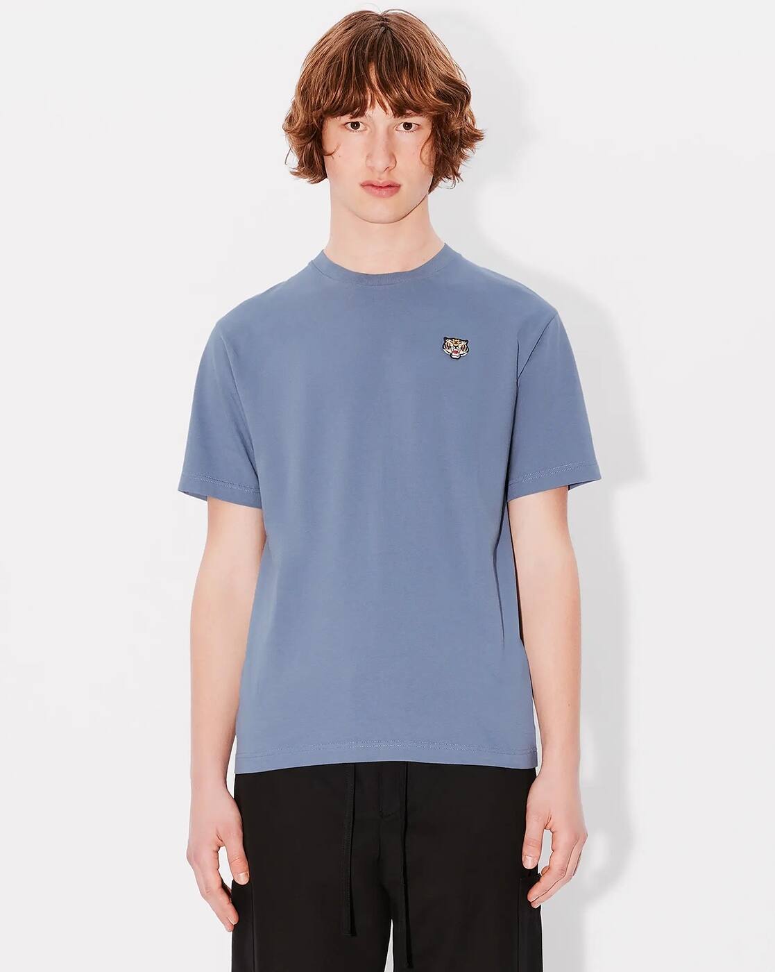 Buy KENZO Lucky Tiger Regular Fit Crew-Neck T-Shirt | Blue Color