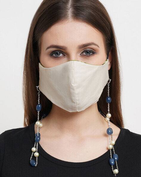Karatcart Pearl Studded Mask Chain