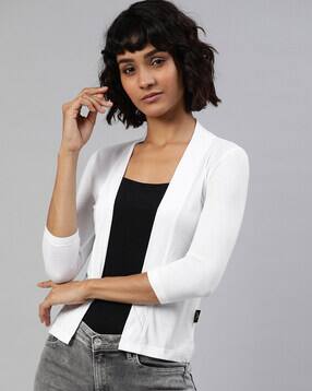 Solid Open-Front Shrug