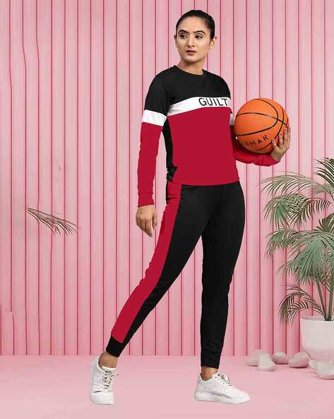 Buy Red Bla ck Tracksuits for Women by DTR FASHION Online Ajio