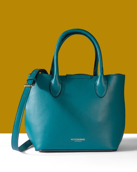 Teal color handbags sale