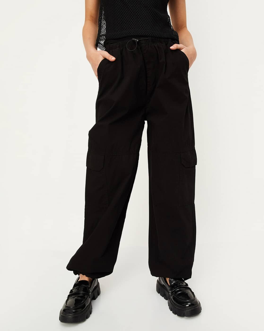 Buy Black Trousers & Pants for Girls by MAX Online | Ajio.com