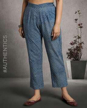 indie picks Double Dabu Printed Relaxed Fit Cotton Pants-picture-46