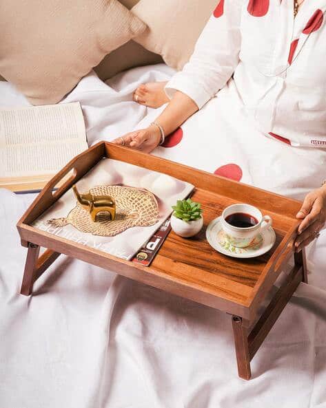 Wooden Bed Breakfast Table