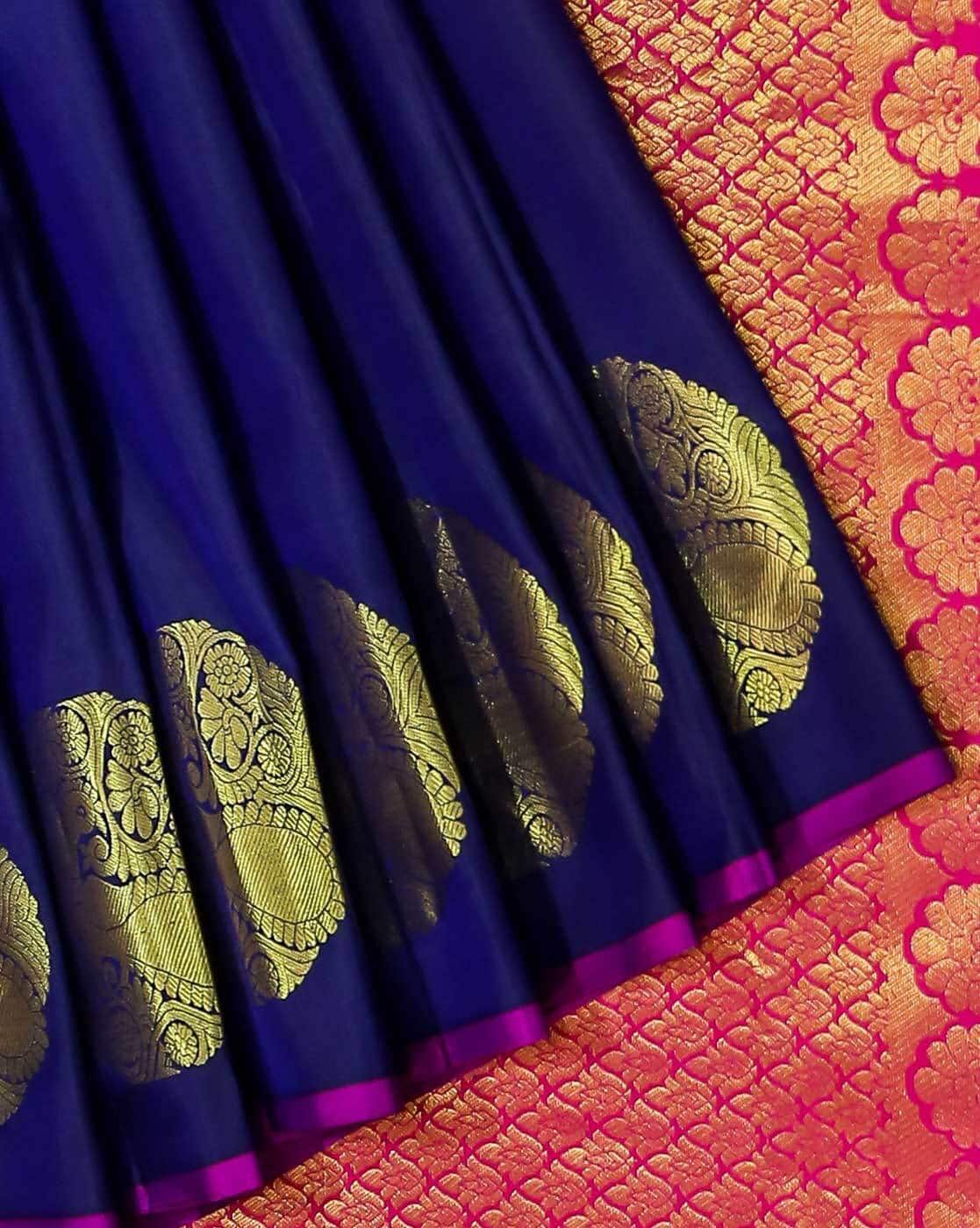 Buy Navy Blue Sarees for Women by POTHYS Online