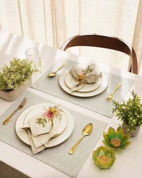 Set of 2 Geometric Print Cotton Placemats-image-17