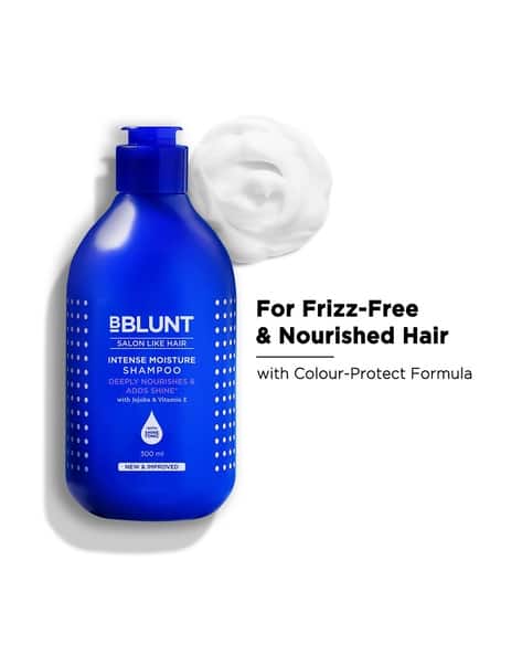 BBLUNT Intense Moisture Shampoo With Jojoba And Vitamin E For Dry & Frizzy Hair