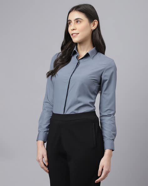 amerge. alice shirts onepiece grey グレー Buy Grey Shirts for Women by English Navy Online | Ajio.com