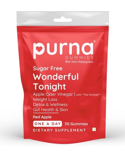 Purna Gummies Sugar Free Apple Cider Vinegar Gummies