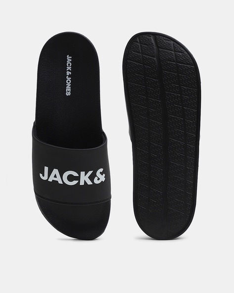 送料無料】 おっきい ジャック アンド ジョーンズ メンズ サンダル シューズ Jack & Jones flip flops in black