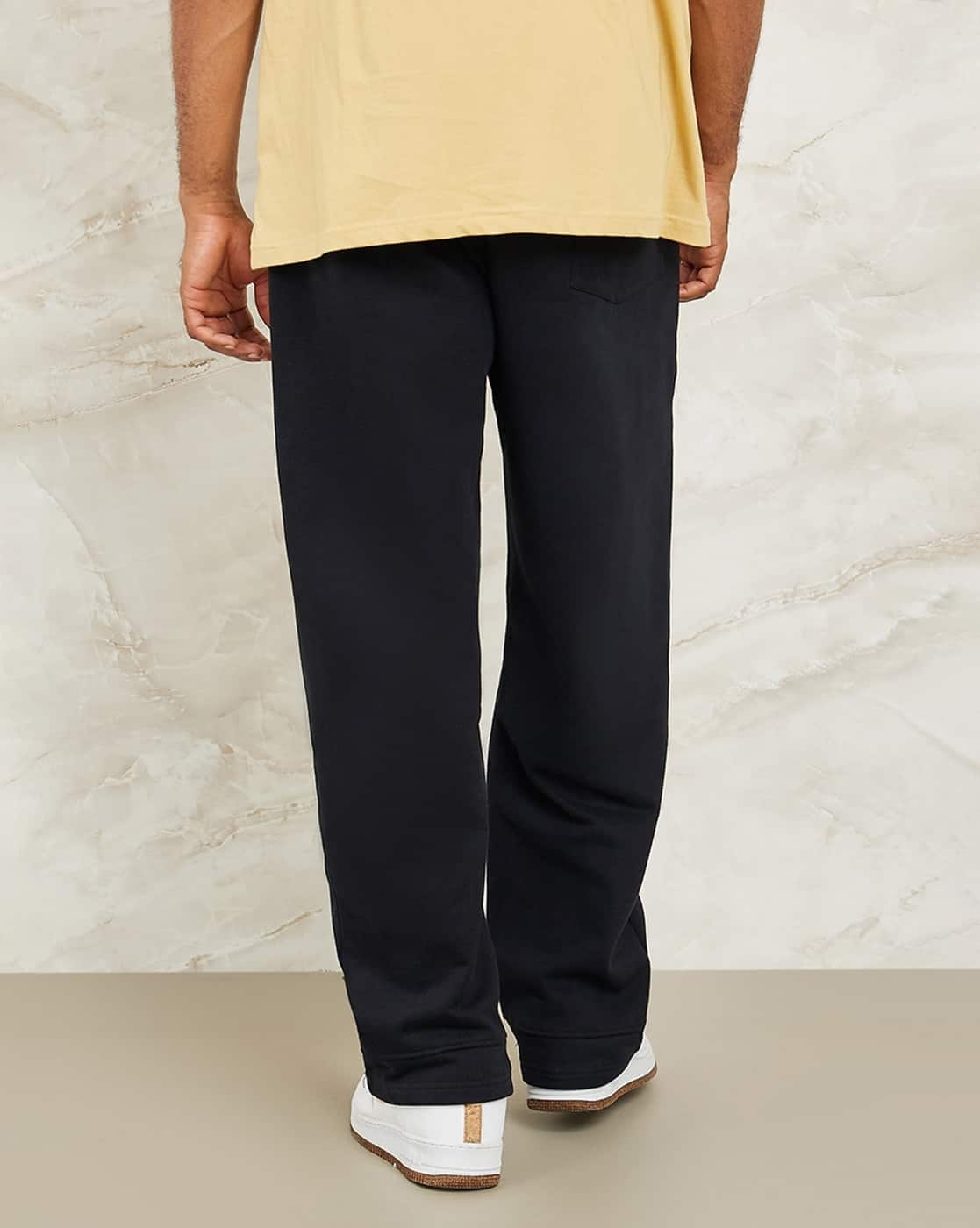 Buy Black Track Pants for Men by Styli Online | Ajio.com