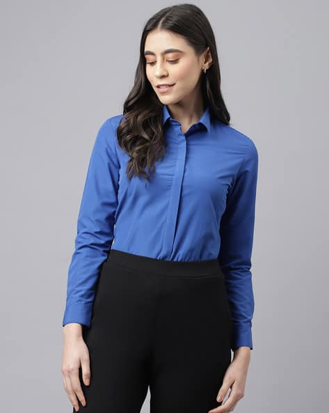 Buy Blue Shirts for Women by English Navy Online - Main Image