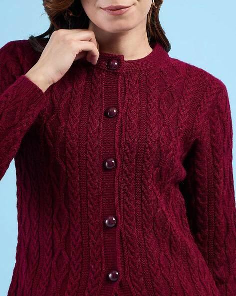 Buy Maroon Sweaters & Cardigans for Women by CLAPTON Online | Ajio.com