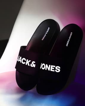 jack & jones Men Brand Print Open-Toe Slides-picture-36