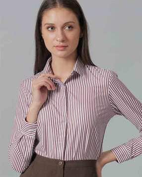 english navy Spread Collar Shirt with Full Sleeves-picture-14