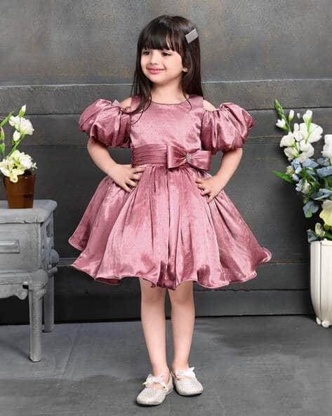 Buy Rose Gold Dresses & Frocks for Girls by INAYAH FASHION Online | Ajio.com