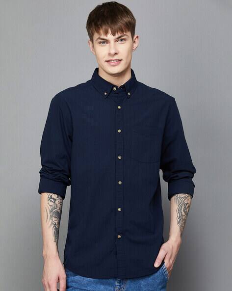 Fame forever by lifestyle Men Regular Fit Shirt with Cuffed Sleeves