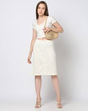 Buy Off-white Skirts for Women by Fig Online