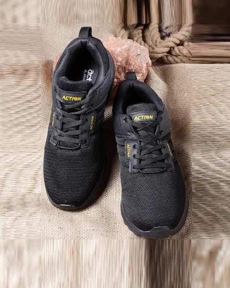 Men Knitted Running Sports Shoes with Lace Fastening - Main Image