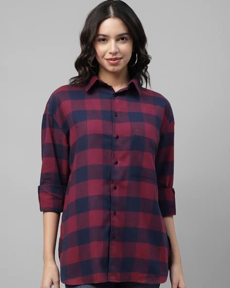 Women Checked Regular Fit Shirt
