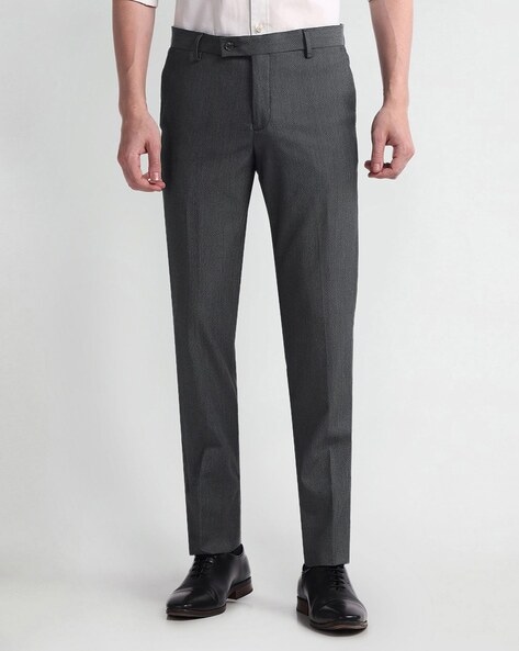 Arrow Men Tapered Fit Flat-Front Trousers