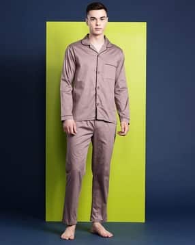 hancock Men Relaxed Fit Cotton Shirt & Pyjamas Set-picture-31