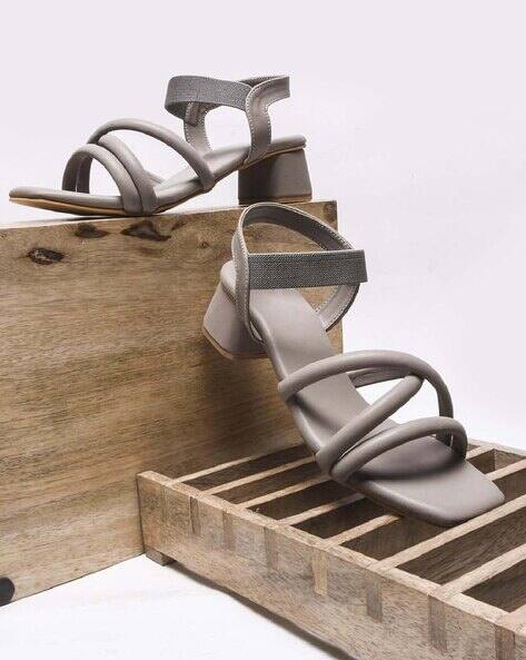 Women Slip-On Chunky Heeled Sandals