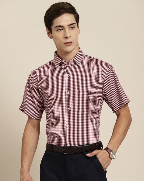 Hancock Men Checked Slim Fit Shirt