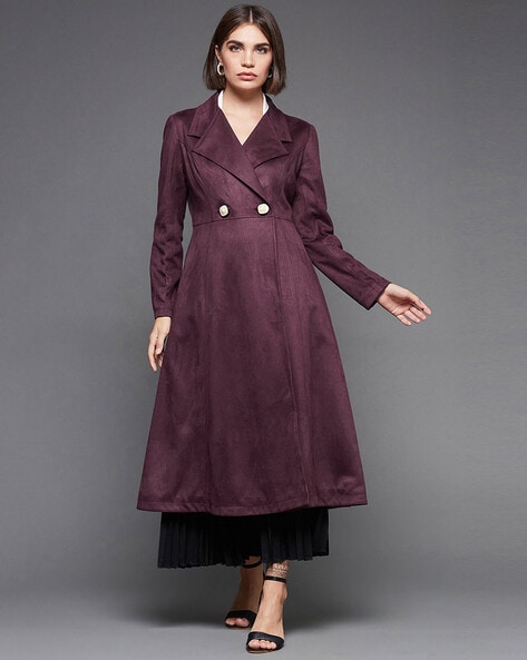 Long Coat with Button Closure