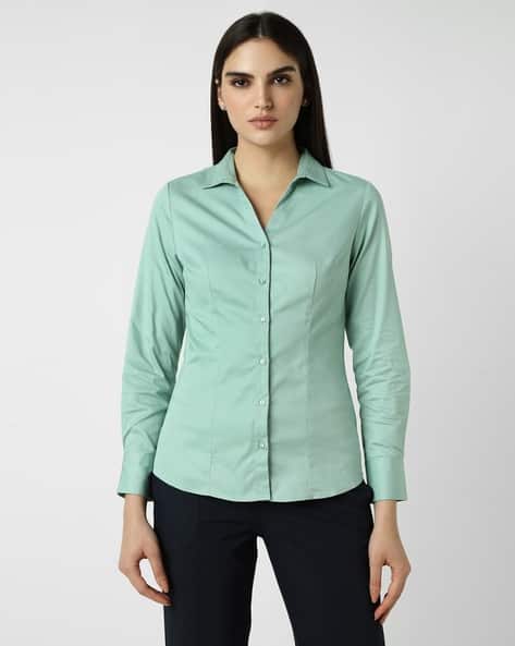 Buy Green Shirts for Women by VAN HEUSEN Online | Ajio.com