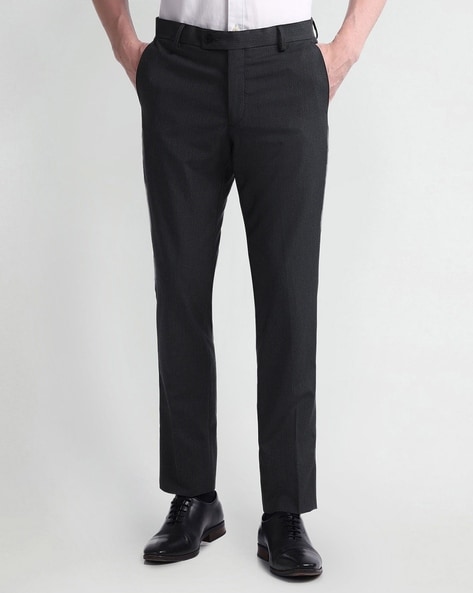 Arrow Men Tapered Fit Flat-Front Trousers