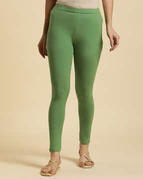 Women Ankle-Length Leggings with Elasticated Waist-picture-39