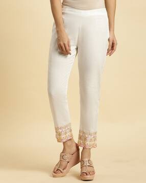 Women Embroidered Slim Fit Pants-picture-26