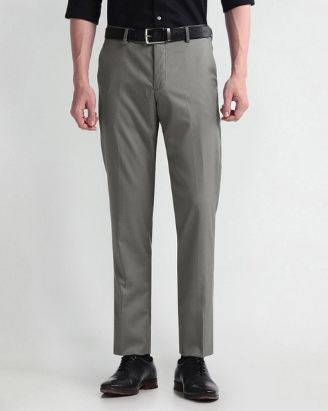 Arrow Men Tapered Fit Flat-Front Trousers