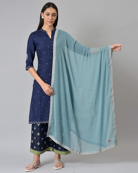 Women Embellished Chiffon Dupatta Price in India