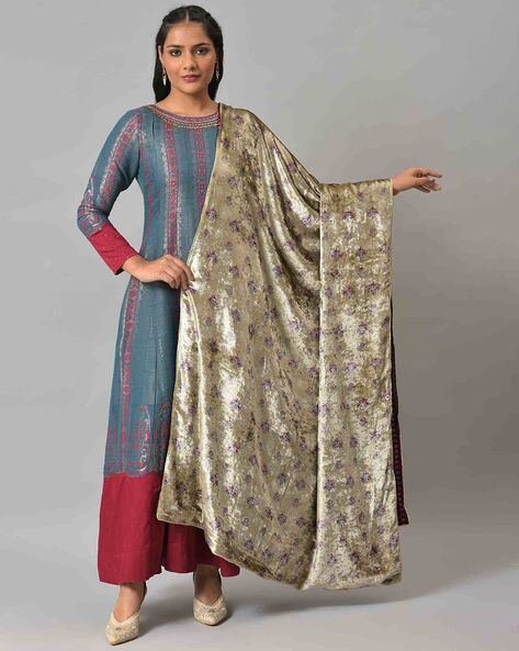 Women Floral Print Shawl Price in India