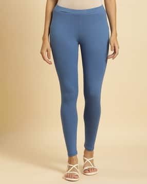 Women Ankle-Length Leggings with Elasticated Waist-picture-51