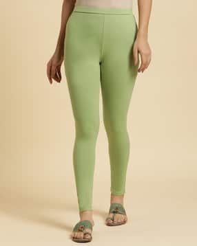 Women Ankle-Length Leggings with Elasticated Waist-picture-35